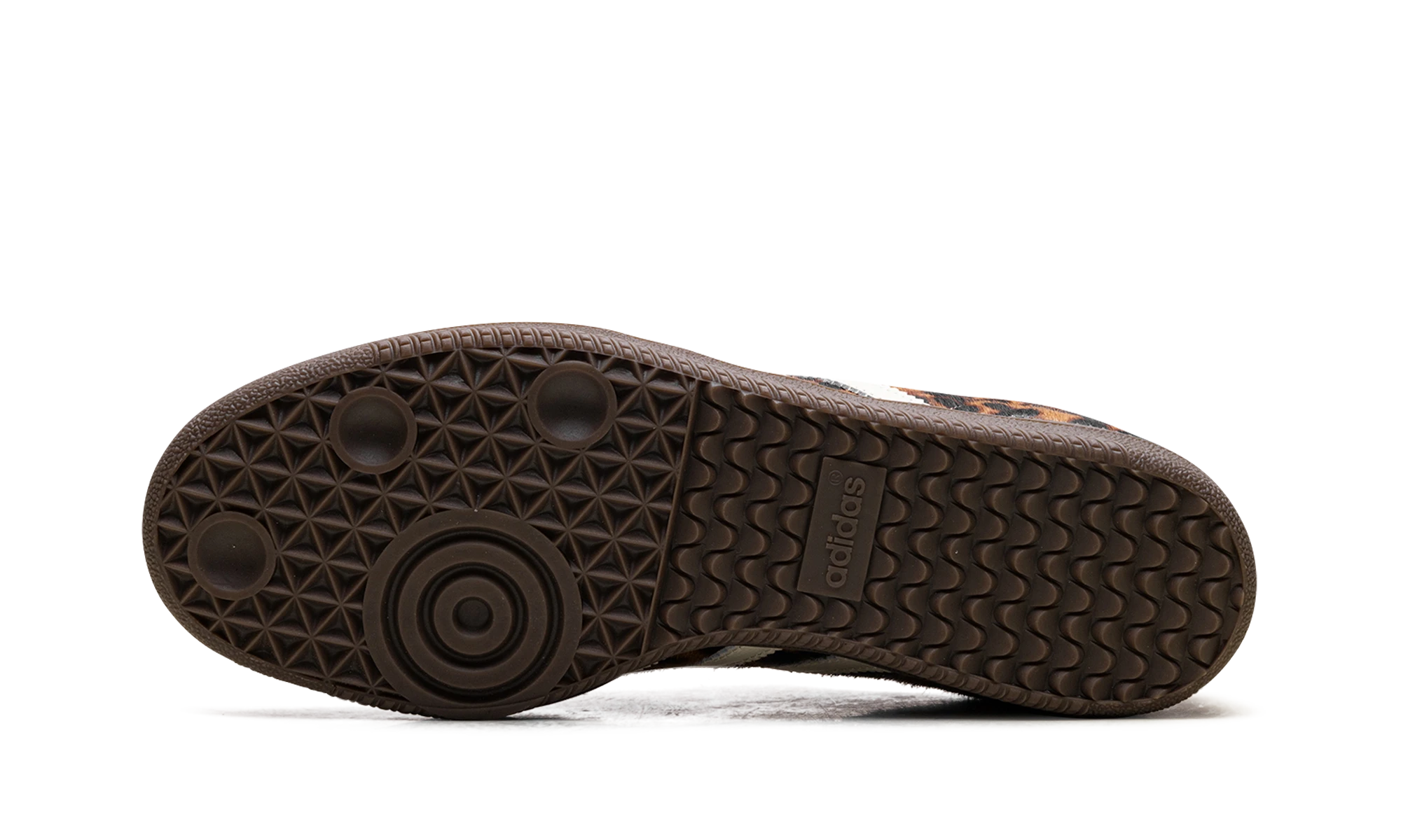 Semelle extérieure en caoutchouc de la Adidas Samba OG Preloved Red Leopard.