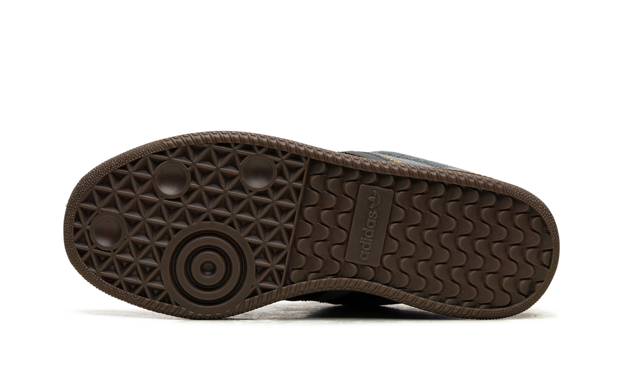 Semelle extérieure en caoutchouc de la Adidas Samba XLG Grey Black Gum.
