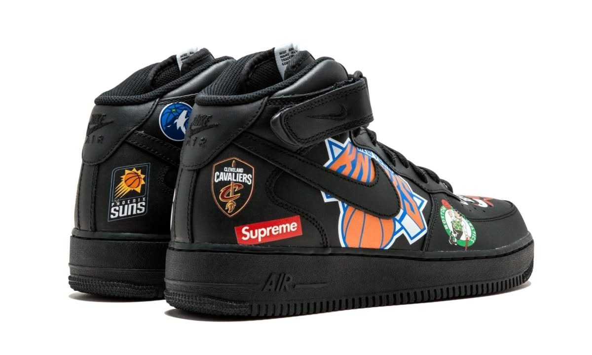 Air Force 1 Mid Supreme NBA Black - MNR Sneakers