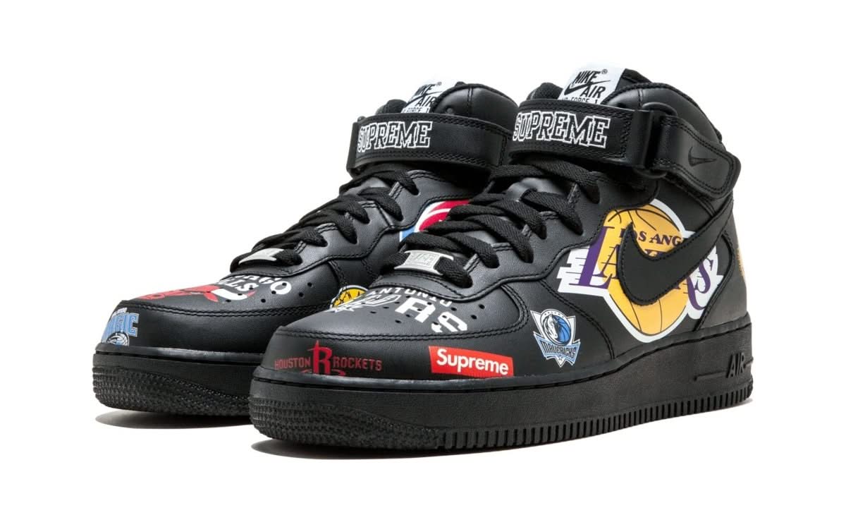 Air Force 1 Mid Supreme NBA Black - MNR Sneakers