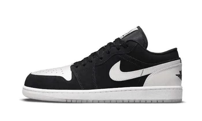 Air Jordan 1 Low Black White Diamond - MNR Sneakers