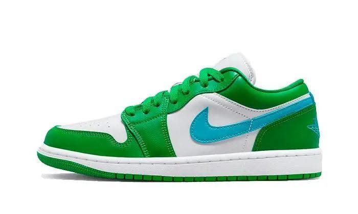 Air Jordan 1 Low Lucky Green Aquatone - MNR Sneakers