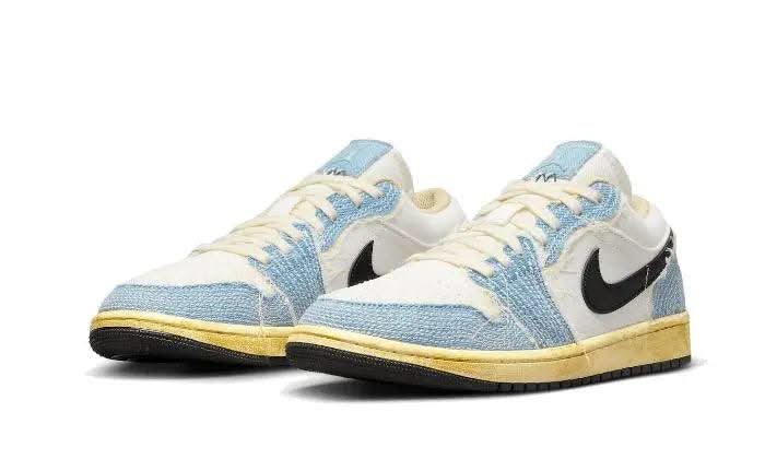 Air Jordan 1 Low SE WRMK Sashiko Denim - MNR Sneakers