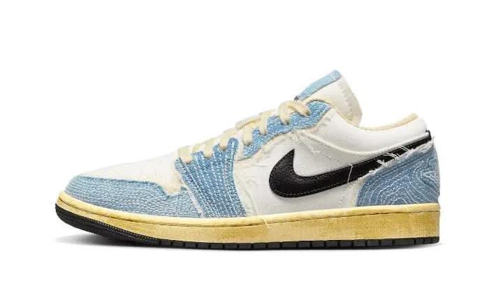 Air Jordan 1 Low SE WRMK Sashiko Denim - MNR Sneakers