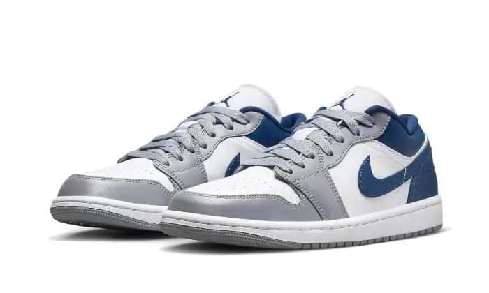 Air Jordan 1 Low White Grey Blue - MNR Sneakers