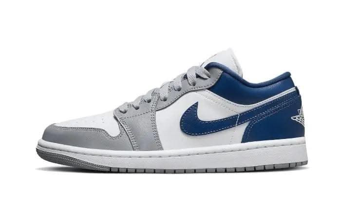 Air Jordan 1 Low White Grey Blue - MNR Sneakers