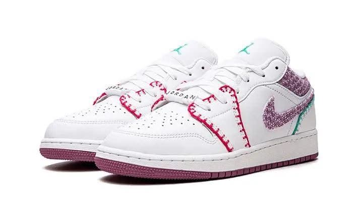 Air Jordan 1 Low White Light Bordeaux - MNR Sneakers