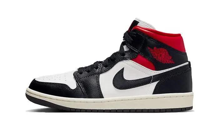 Air Jordan 1 Mid Black Gym Red - MNR Sneakers