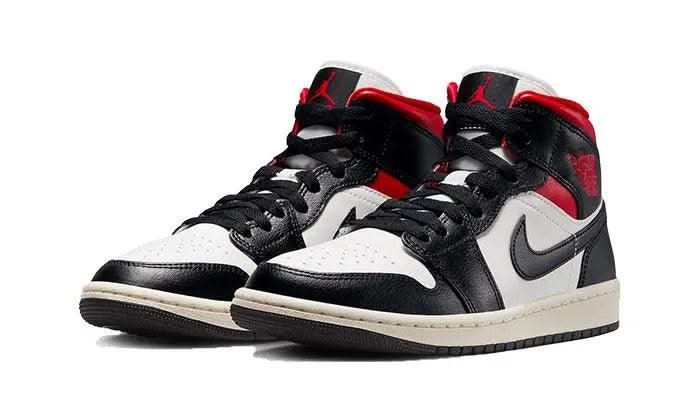Air Jordan 1 Mid Black Gym Red - MNR Sneakers