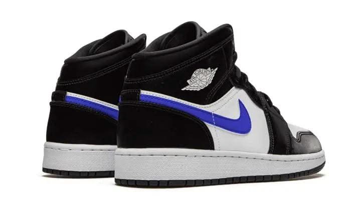 Air Jordan 1 Mid Black Racer Blue White - MNR Sneakers