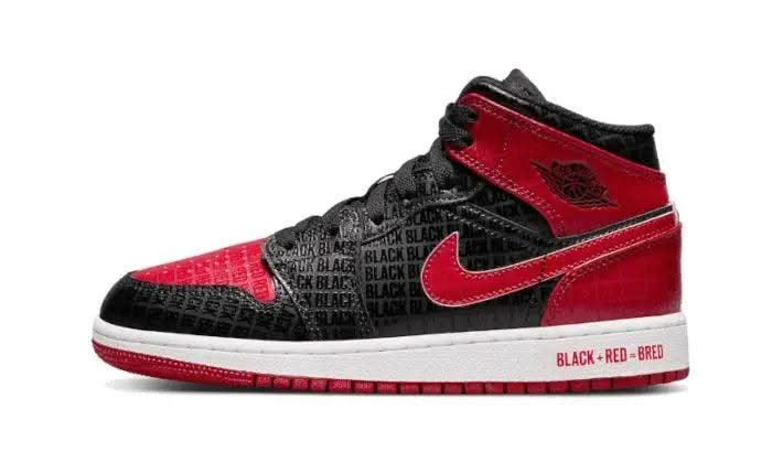 Air Jordan 1 Mid Bred Text - MNR Sneakers