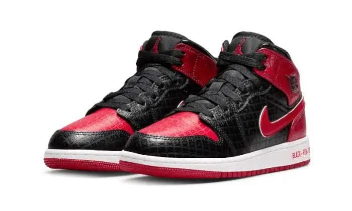Air Jordan 1 Mid Bred Text - MNR Sneakers