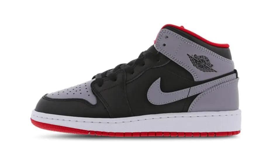 Air Jordan 1 Mid Cement Grey Red - MNR Sneakers