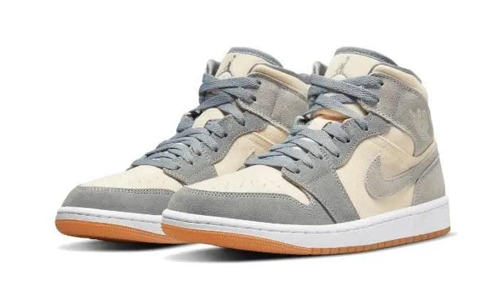 Air Jordan 1 Mid Coconut Milk Particle Grey - MNR Sneakers