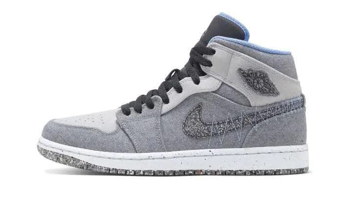 Air Jordan 1 Mid Crater Grey University Blue - MNR Sneakers