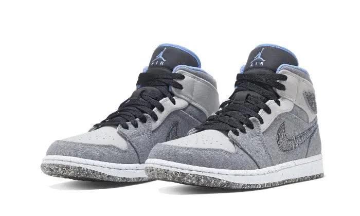 Air Jordan 1 Mid Crater Grey University Blue - MNR Sneakers