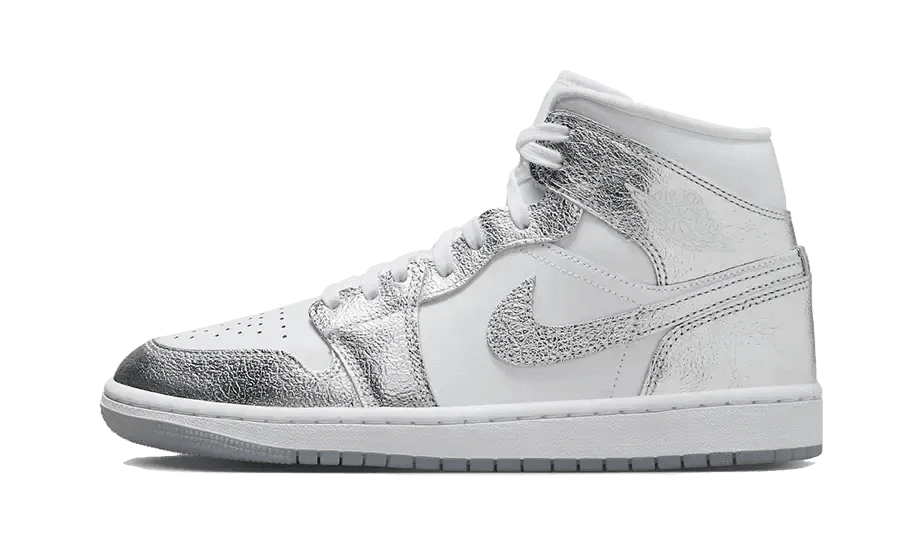 Air Jordan 1 Mid Crinkled Chrome - MNR Sneakers