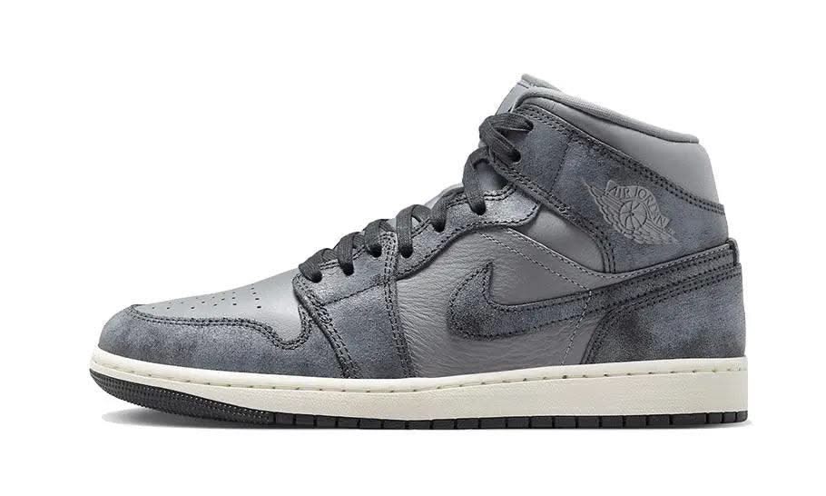 Air Jordan 1 Mid Distressed Smoke Grey - MNR Sneakers