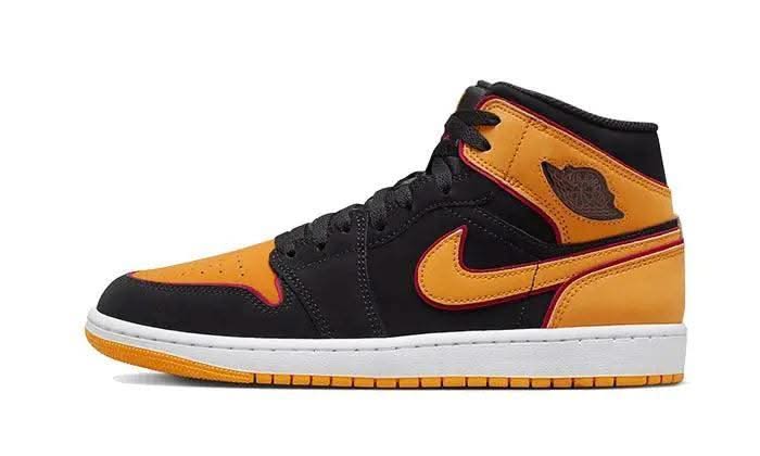Air Jordan 1 Mid Fat Tongue Black Orange - MNR Sneakers