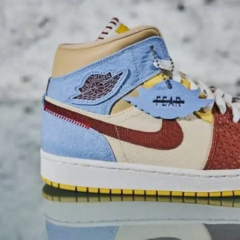 Air Jordan 1 Mid Fearless Maison Château Rouge - MNR Sneakers