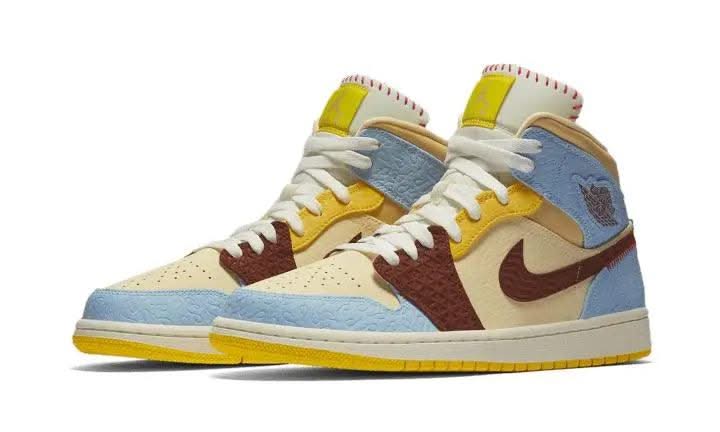 Air Jordan 1 Mid Fearless Maison Château Rouge - MNR Sneakers