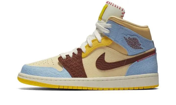 Air Jordan 1 Mid Fearless Maison Château Rouge - MNR Sneakers