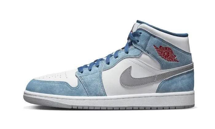 Air Jordan 1 Mid French Blue Fire Red - MNR Sneakers