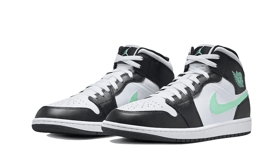 Air Jordan 1 Mid Green Glow - MNR Sneakers