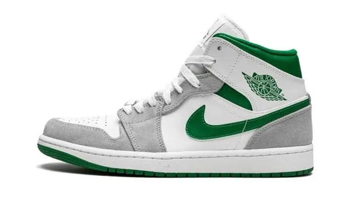 Air Jordan 1 Mid Grey Green - MNR Sneakers