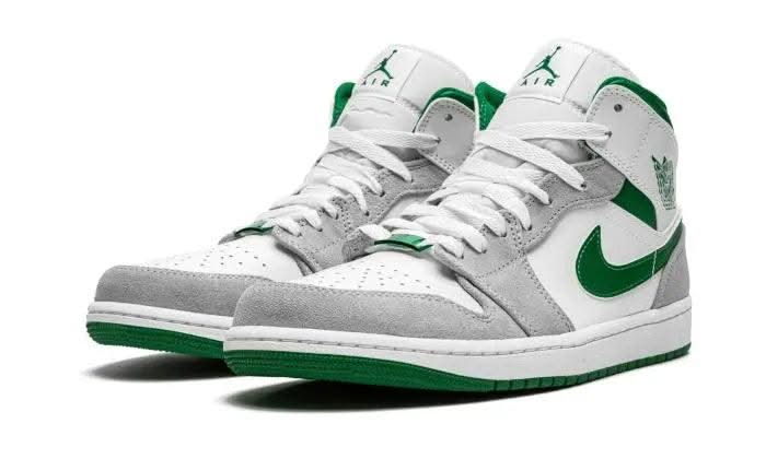 Air Jordan 1 Mid Grey Green - MNR Sneakers