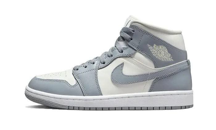 Air Jordan 1 Mid Grey Sail - MNR Sneakers