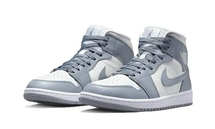 Air Jordan 1 Mid Grey Sail - MNR Sneakers