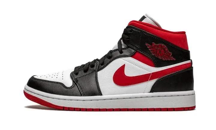 Air Jordan 1 Mid Gym Red Black White - MNR Sneakers