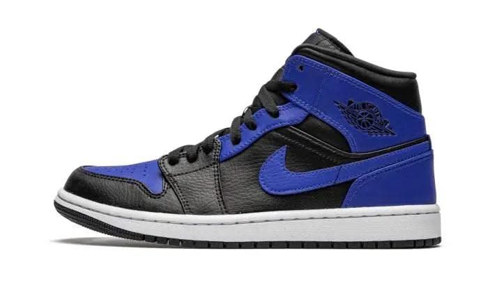 Air Jordan 1 Mid Hyper Royal Tumbled Leather - MNR Sneakers