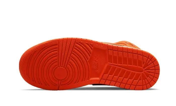 Air Jordan 1 Mid Orange Black - MNR Sneakers