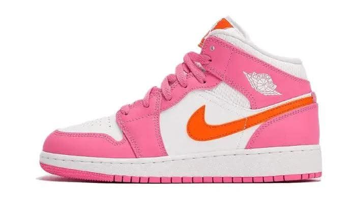 Air Jordan 1 Mid Pinksicle Safety Orange - MNR Sneakers