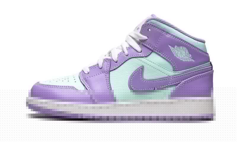 Air Jordan 1 Mid Purple Aqua - MNR Sneakers