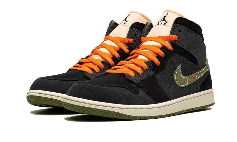 Air Jordan 1 Mid SE Craft Anthracite Light Olive - MNR Sneakers