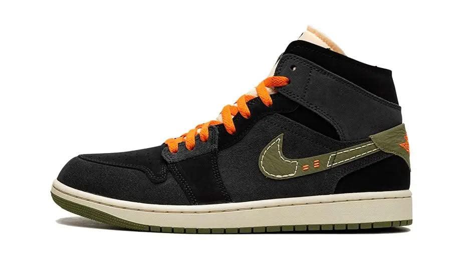 Air Jordan 1 Mid SE Craft Anthracite Light Olive - MNR Sneakers