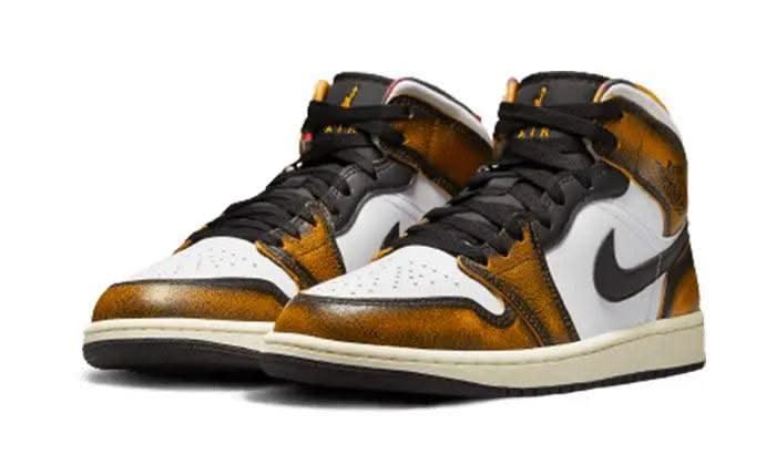 Air Jordan 1 Mid SE Orange Wear-Away - MNR Sneakers