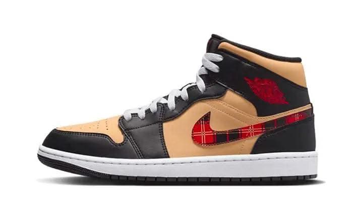 Air Jordan 1 Mid SE Tartan Swoosh - MNR Sneakers