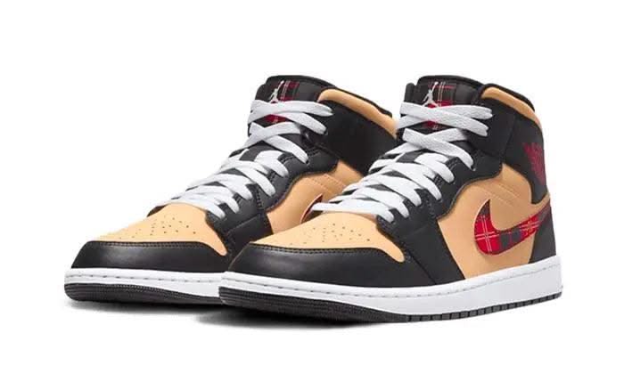 Air Jordan 1 Mid SE Tartan Swoosh - MNR Sneakers