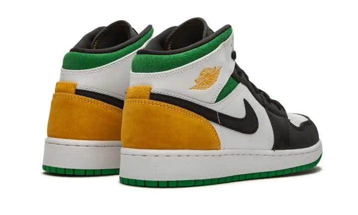 Air Jordan 1 Mid SE White Laser Orange Lucky Green - MNR Sneakers