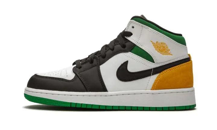 Air Jordan 1 Mid SE White Laser Orange Lucky Green - MNR Sneakers