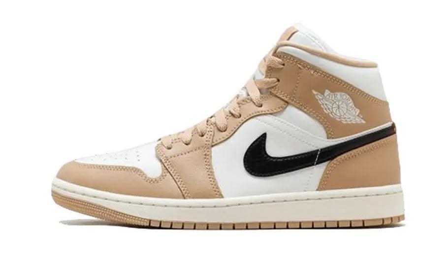 Air Jordan 1 Mid Tan Black - MNR Sneakers