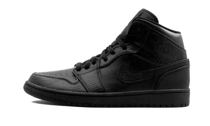 Air Jordan 1 Mid Triple Black - MNR Sneakers