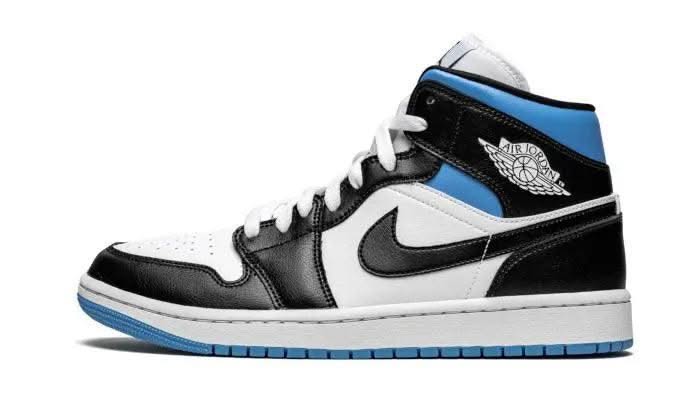 Air Jordan 1 Mid University Black White - MNR Sneakers