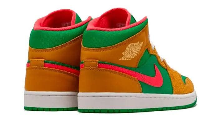 Air Jordan 1 Mid Wheat Watermelon - MNR Sneakers