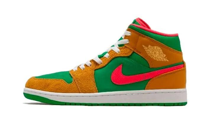 Air Jordan 1 Mid Wheat Watermelon - MNR Sneakers