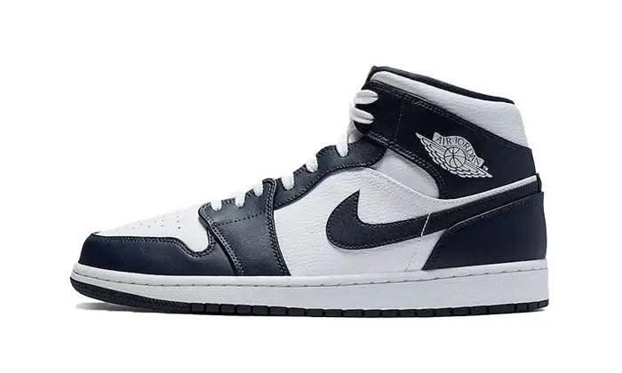 Air Jordan 1 Mid White Metallic Gold Obsidian - MNR Sneakers